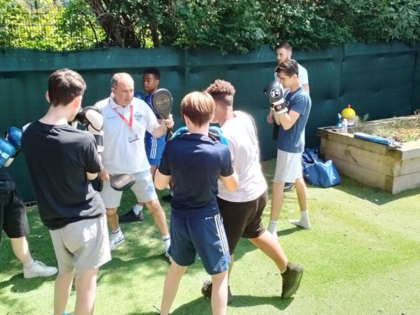 Bromley & Downham Boxing Club coaches putting TLC The Learning Centre SEN School learners through their paces.